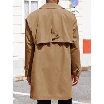 Runcati Men’s Slim Fit Trench Coat for All Occasions