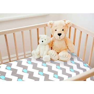 COSMOPLUS Stretch Fitted Pack n Play Playard Sheets 2 Pack for Mini Crib Sheet Set,Pack n Play Mattress Cover, Ultra Stretchy Soft,Whale/Cloud