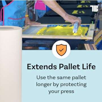Pallet Tape for Screen Printing, 18 Inch x 300 Foot Roll, Made in USA, Heavy Duty Platen Masking Tape with Clean Removal to Protect Screen Printing Surfaces and Extend Pallet Life