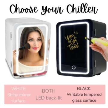 Berlin Gear 5 Liter Personal Chiller/Warmer LED Lighted Mini Fridge, Black