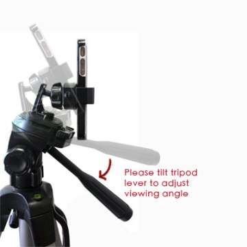 ChargerCity MegaGrab Easy-Adjust Smartphone Holder Mount & 360º Swivel Selfie Video Recording Camera Tripod Adapter for All Smartphone up to 3.75 inch Wide