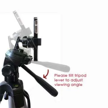 ChargerCity MegaGrab Easy-Adjust Smartphone Holder Mount & 360º Swivel Selfie Video Recording Camera Tripod Adapter for All Smartphone up to 3.75 inch Wide