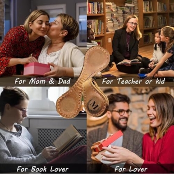 Personalized Magnetic Leather Bookmark, 26 Letters Bookmark Customized Initial Bookmarks Multi Functional Bookmark Cute Bookmark Meaningful Gift for Wonmen Teachers, Book Lovers (M, Blue)