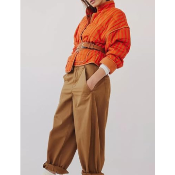 InterNos Women's Quilted Winter Jacket with Stripes