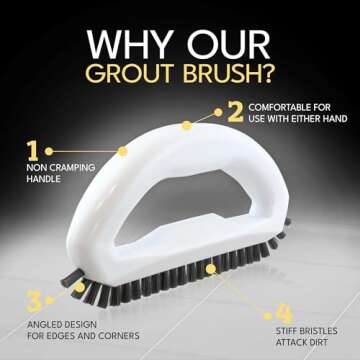 Heavy Duty Grout Brush for Easy Home Cleaning Solutions
