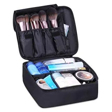 Narwey Travel Makeup Bag for Women - Compact Organizer