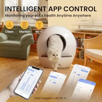 Elspet Smart Cat Litter Box with App Control