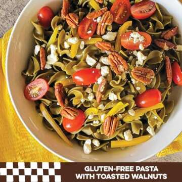 Al Dente Plant Based Pasta Green Pea + Wild Garlic, 8 Ounce (Pack of 6)