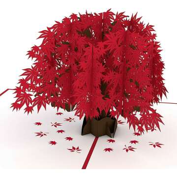 Japanese Maple Pop Up Card - Perfect for Mom & Anniversary