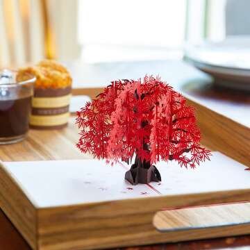 Japanese Maple Pop Up Card - Perfect for Mom & Anniversary