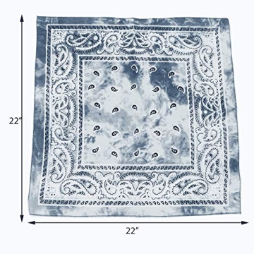 Motique Accessories Tie Dye Paisley Bandana - Stylish Cotton Accessory