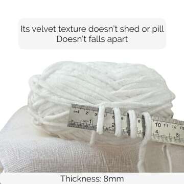 NORCIA Soft Velvet Chenille Yarn for Cozy Creations