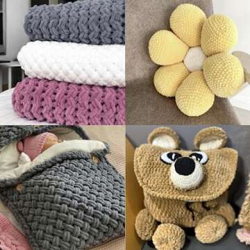 NORCIA Soft Velvet Chenille Yarn for Cozy Creations