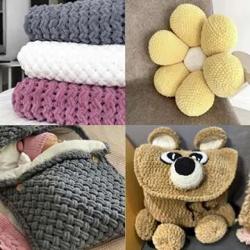 NORCIA Soft Velvet Chenille Yarn for Cozy Creations