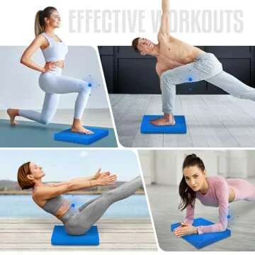 Yes4All Upgraded Size Foam Pad for Exercise, Non-slip Foam Balance Pad Physical Therapy, Yoga & Stability Training Balance Mat