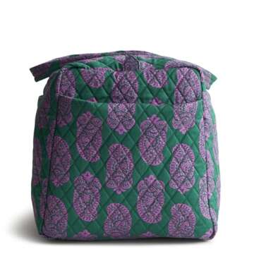 Vera Bradley Women's Premium Cotton Large Original Duffel, Iconic Paisley Green Jacket, One Size