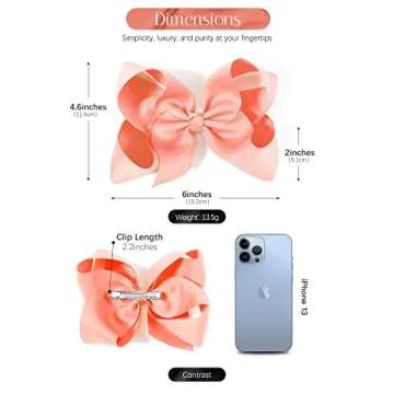 Choicbaby 28pcs 6 Inch Hair Bows for Girls Large Hair Bows with Alligator Clips Toddler Hair Accessories for Baby Girls Kids Teens