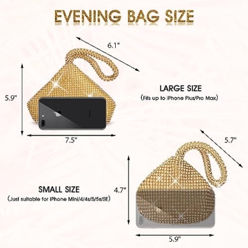 JIAN YA NA Rhinestone Evening Clutch - Elegant Bling Purse