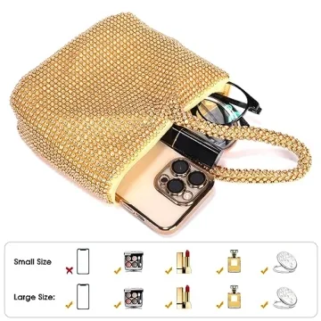 JIAN YA NA Rhinestone Evening Clutch - Elegant Bling Purse