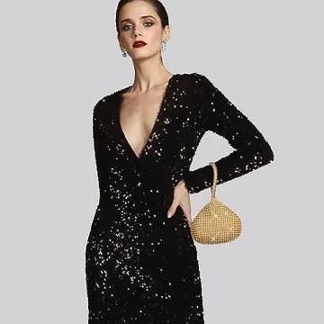 JIAN YA NA Rhinestone Evening Clutch - Elegant Bling Purse