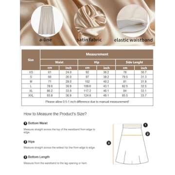 Zeagoo Cute Skirts Silky Dress for Women Mid Length Satin Skirts High Waist Dark Brown