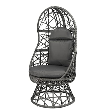 Comfortable DOALBUN Wicker Egg Chair for Indoor Outdoor Use
