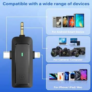 BZXZB Wireless Lavalier Microphone for iPhone Android Camera – Cordless Lapel Mics for Video Recording, Live Streaming, YouTube, TikTok, Vlog, Interview