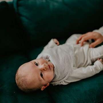 Parker Baby Bandana Drool Bibs - 4 Pack Gray Baby Bibs for Boys, Girls, Unisex - "Shadow Set"