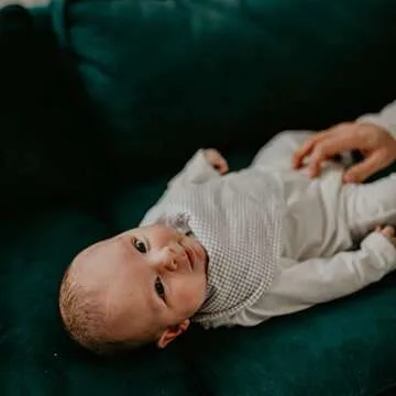 Parker Baby Bandana Drool Bibs - 4 Pack Gray Baby Bibs for Boys, Girls, Unisex - "Shadow Set"