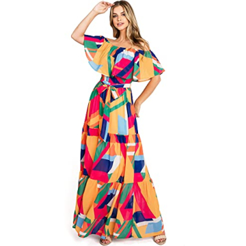 Stylish Flying Tomato Floral Print Maxi Dress for Women