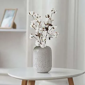 Coceca Cotton Stems - 3 Pack 10 Balls Per Stem - 23 Inch Farmhouse Display Filler-Foral Decoration