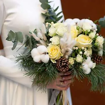 Coceca Cotton Stems - 3 Pack 10 Balls Per Stem - 23 Inch Farmhouse Display Filler-Foral Decoration