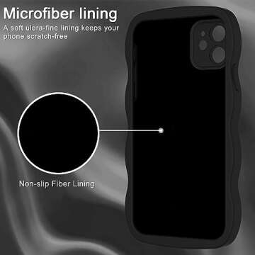 LUMARKE for iPhone 11 Case Silicone with Upgraded Camera Protection - Fashionable Design for Women Girls - Prevent Slipping - Slim Fit Protective Phone Cover 6.1" - Black