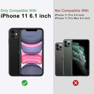 LUMARKE for iPhone 11 Case Silicone with Upgraded Camera Protection - Fashionable Design for Women Girls - Prevent Slipping - Slim Fit Protective Phone Cover 6.1" - Black