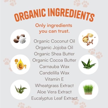 Dog Paw Pad Balm, Lick Safe 2.1 oz | Nose and Paw Balm for Dogs | Organic Dog Paw Protector with Whe...