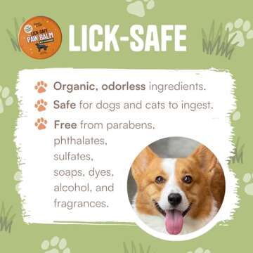 Organic Dog Paw Balm - Lick Safe Moisturizer for Dogs