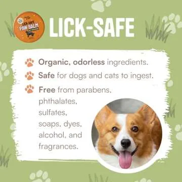 Organic Dog Paw Balm - Lick Safe Moisturizer for Dogs