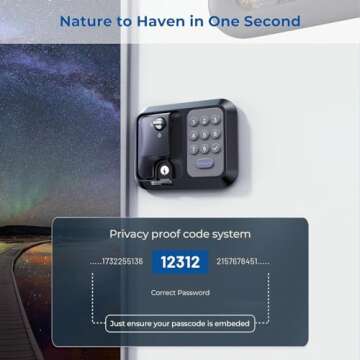 ONNAIS RV Door Lock Replacement with Password and Remote Control, RV Keyless Entry for Trailer Door Lock and Camper Door Lock, Versatile RV Door Latch Suitable for Various Types of RVs