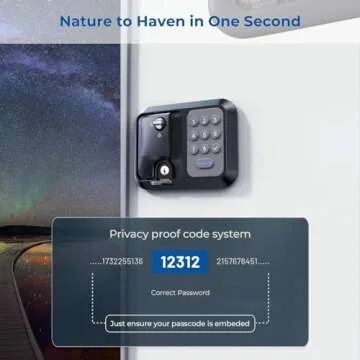 ONNAIS RV Door Lock Replacement with Password and Remote Control, RV Keyless Entry for Trailer Door Lock and Camper Door Lock, Versatile RV Door Latch Suitable for Various Types of RVs