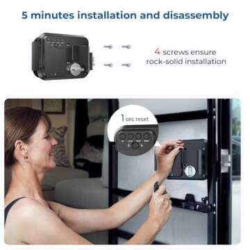 ONNAIS RV Door Lock Replacement with Password and Remote Control, RV Keyless Entry for Trailer Door Lock and Camper Door Lock, Versatile RV Door Latch Suitable for Various Types of RVs
