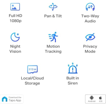 TP-Link Tapo C200 Indoor Security Camera with Night Vision
