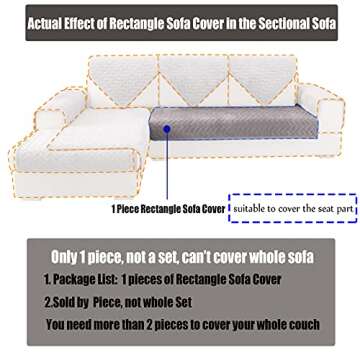 TEWENE Sofa Cover Sectional Couch Covers Anti-Slip Sofa Slipcover for Dogs Cats Pet Love Seat Reclin...