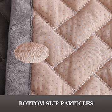 TEWENE Sofa Cover Sectional Couch Covers Anti-Slip Sofa Slipcover for Dogs Cats Pet Love Seat Recliner Living Room Light Grey 36''x94''(Only 1 Piece/Not All Set)