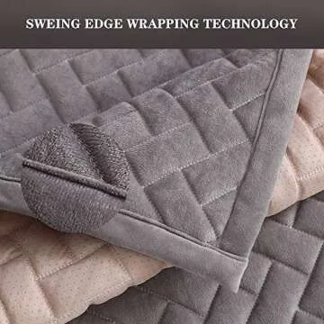 TEWENE Sofa Cover Sectional Couch Covers Anti-Slip Sofa Slipcover for Dogs Cats Pet Love Seat Recliner Living Room Light Grey 36''x94''(Only 1 Piece/Not All Set)