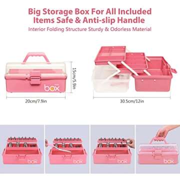 Cake Decorating Supplies Tools Kit: 358pcs Baking Accessories with Storage Case - Piping Bags and Icing Tips Set - Cupcake Cookie Frosting Fondant Bakery Set for Adults Beginners or Professional, Pink