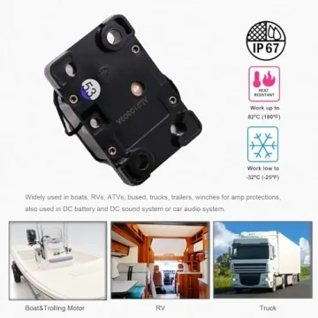 T Tocas 50A Circuit Breaker for Marine and RV Use