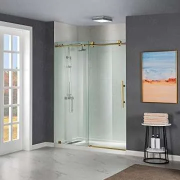 WOODBRIDGE Sliding Shower Door - Elegant Brushed Gold