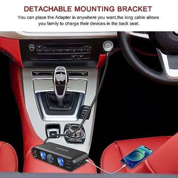 EUGIZMO 200W USB Car Cigarette Lighter Adapter Charger