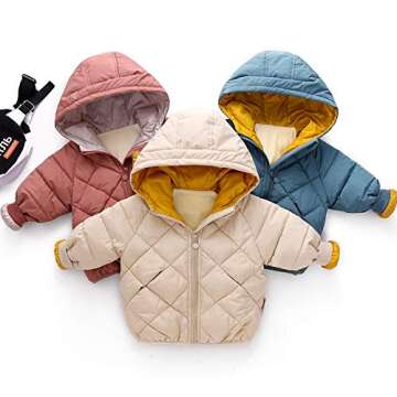 Curipeer Boys Girls Winter Jacket with Hooded Warm Snow Toddler Outer Clothing