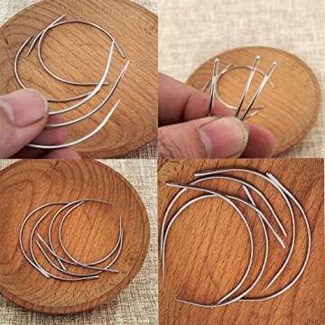 80Pcs Curved Needles Set for Sewing and Embroidery